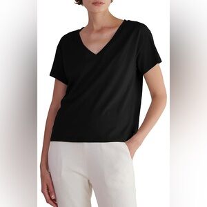 Velvet by Graham & Spencer Black V-Neck Tee